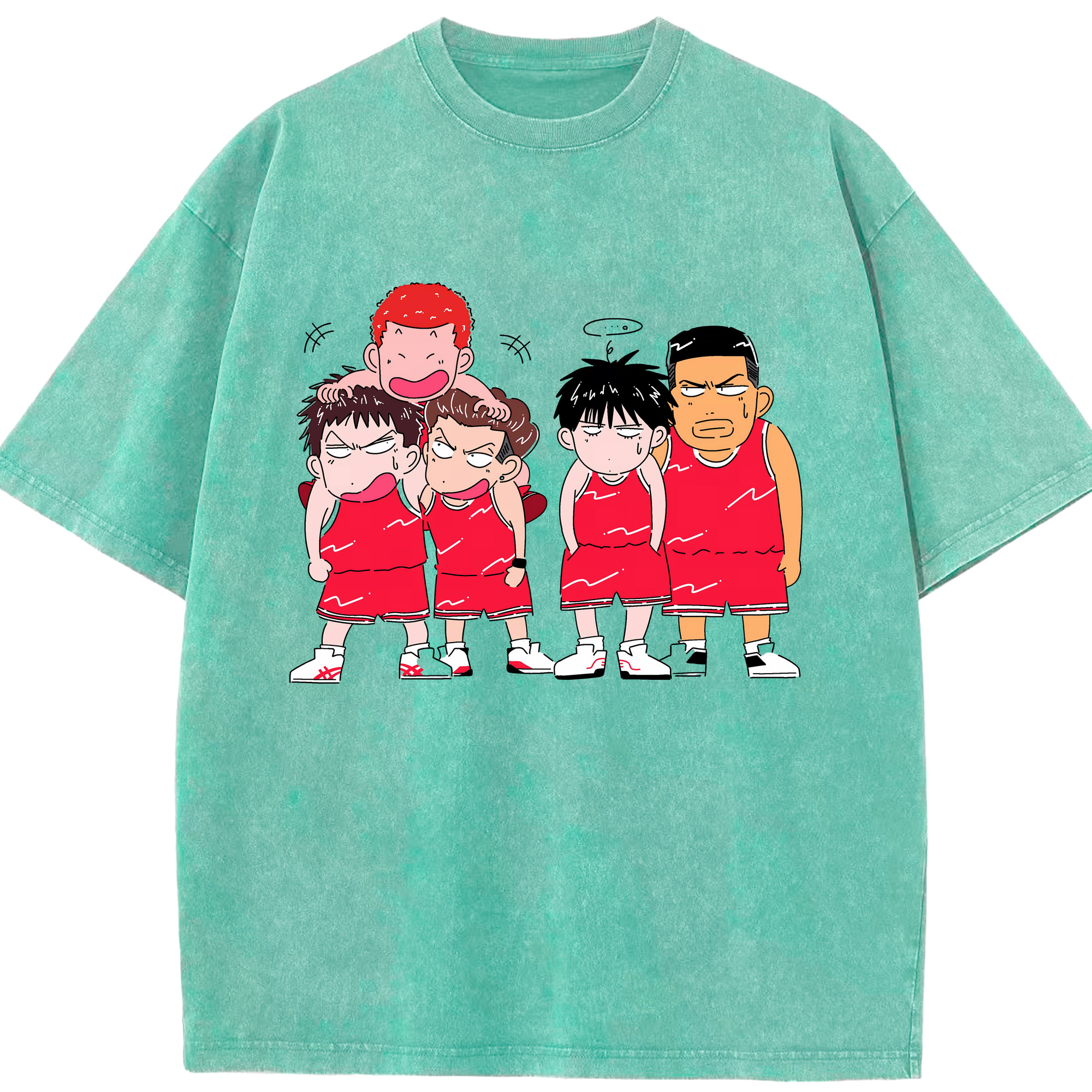 （画像用） SLAM DUNK／スラムダンク 綿100% ヴィンテージ風 半袖Tシャツ（フロントプリント）